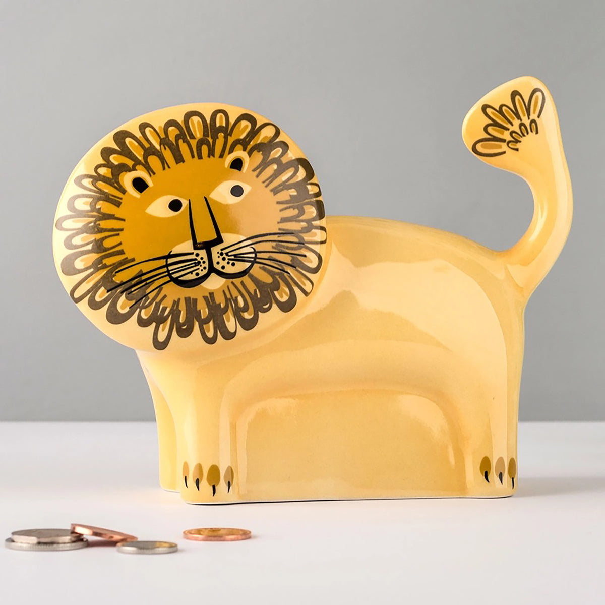 Ceramic Lion Money Bank