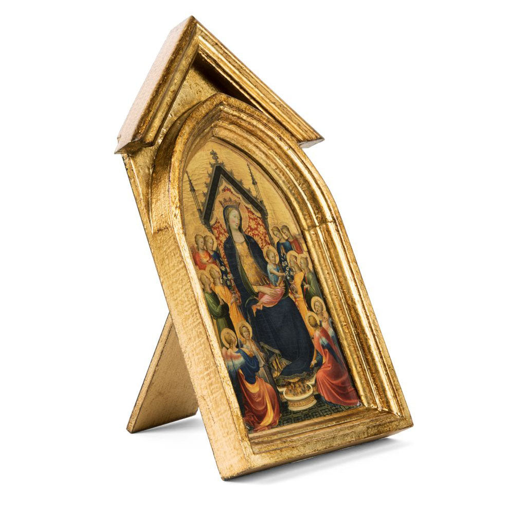 Medieval Panel Reproduction - Madonna and Child with Musical Angels