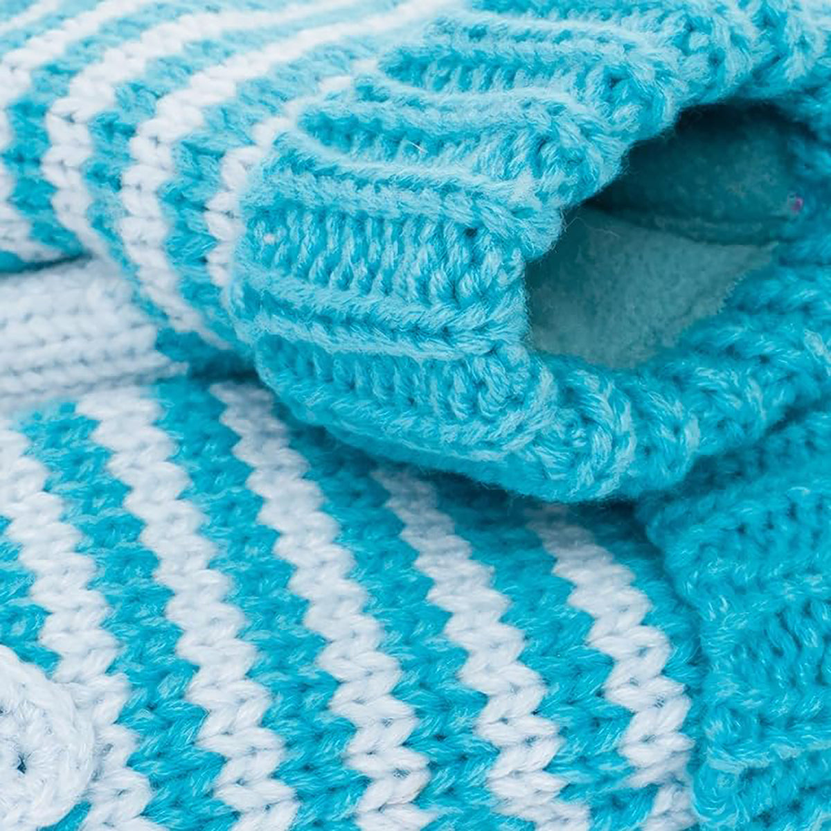 Knit Cat Mittens - Blue