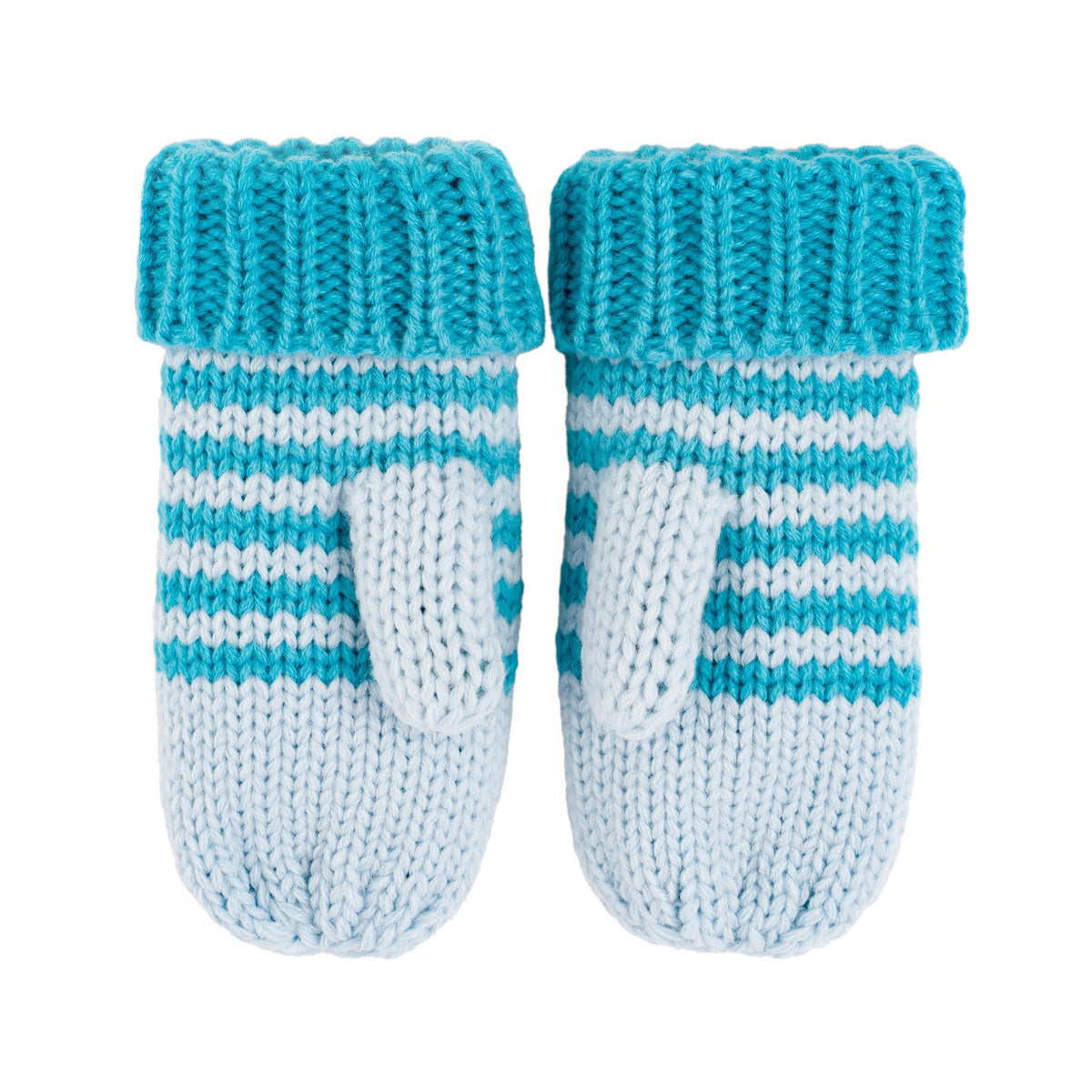 Knit Cat Mittens - Blue