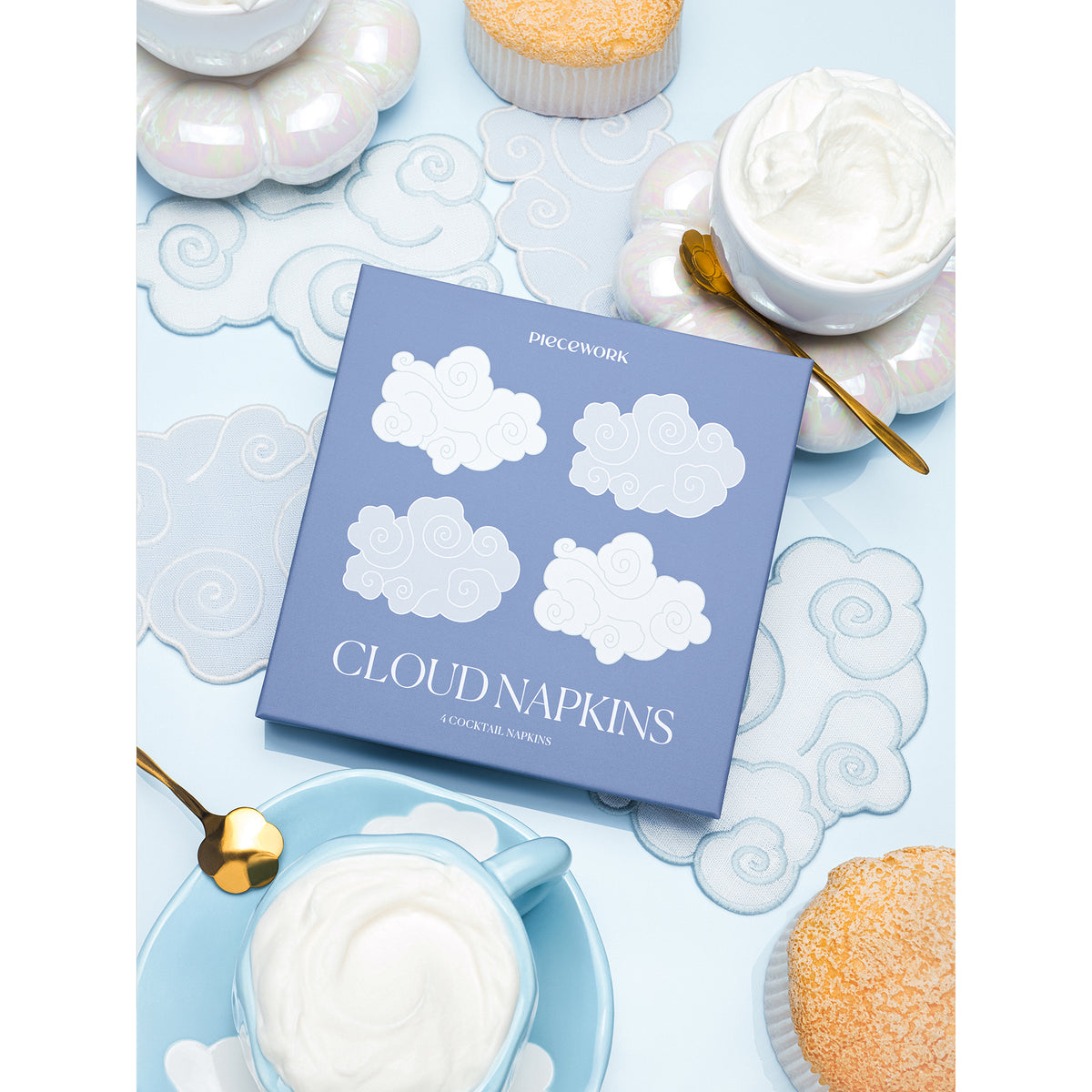Cloud Cocktail Napkins - Set of 4