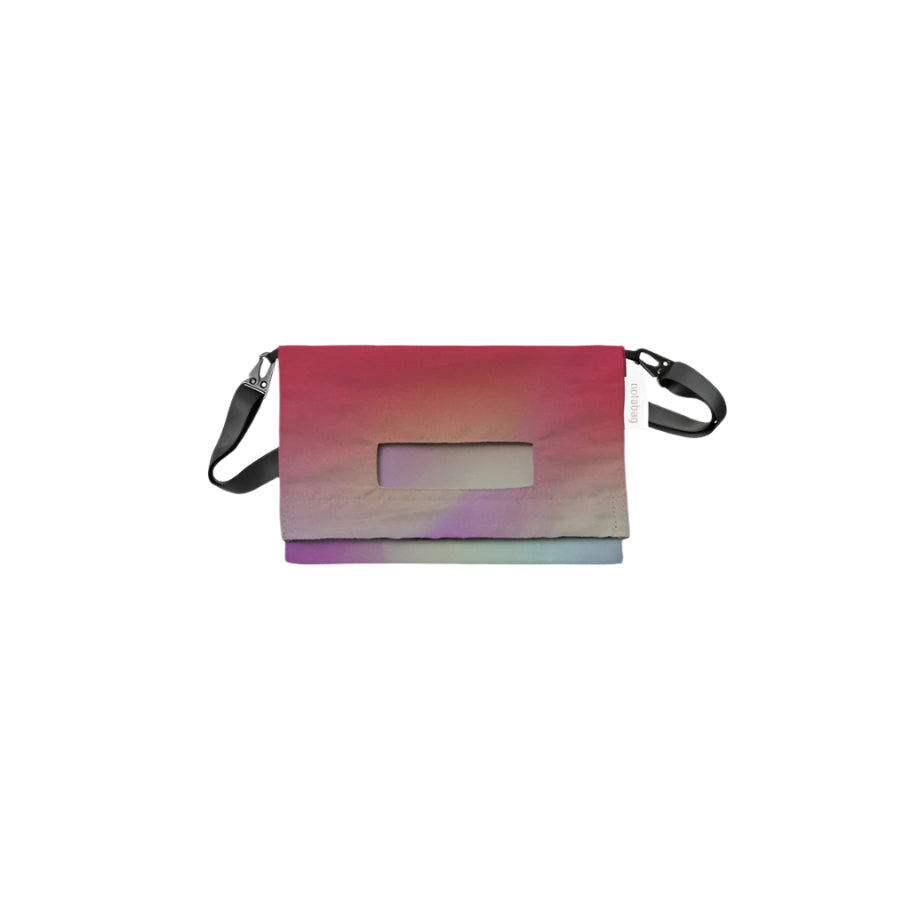 Recycled crossbody bag in pink and purple
