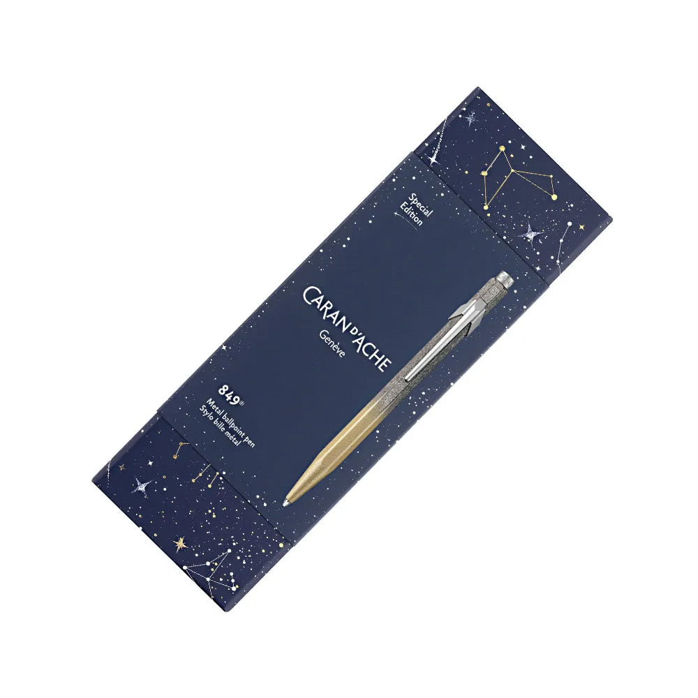 Caran d&#39;Ache 849™ Cosmic Blue Ballpoint Pen - Gold