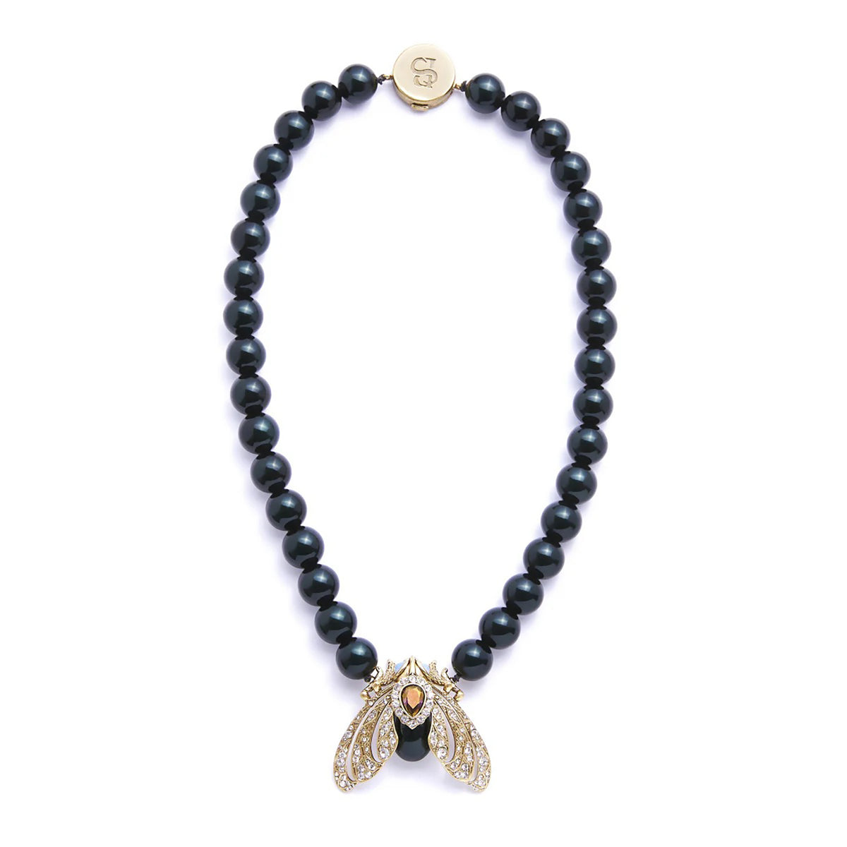 Bejeweled Moth Statement Necklace