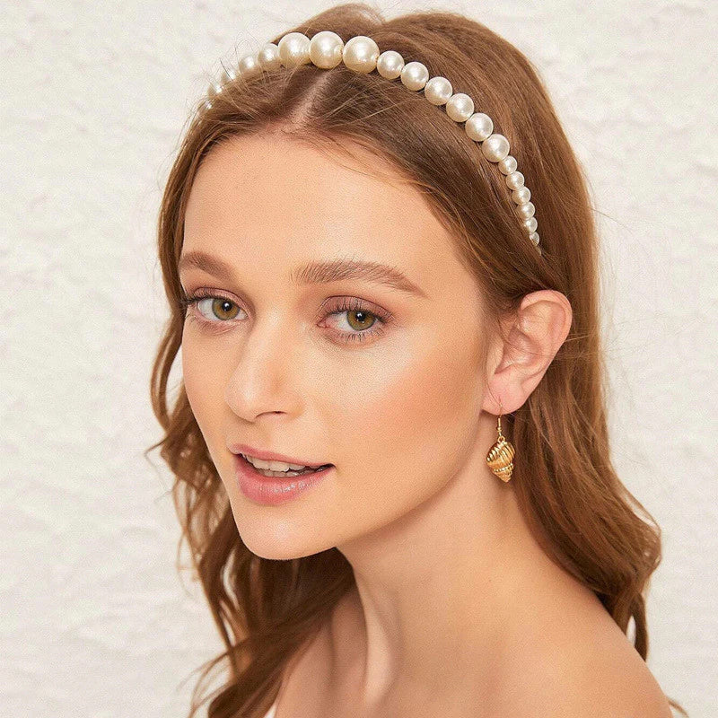 Pearl headband on a white background