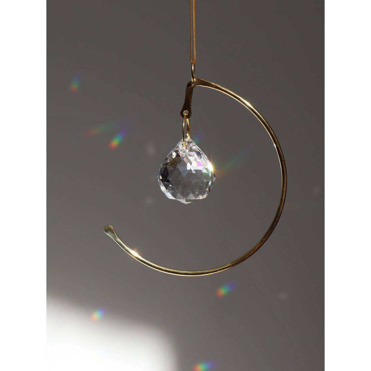Crystal Crescent Ornament