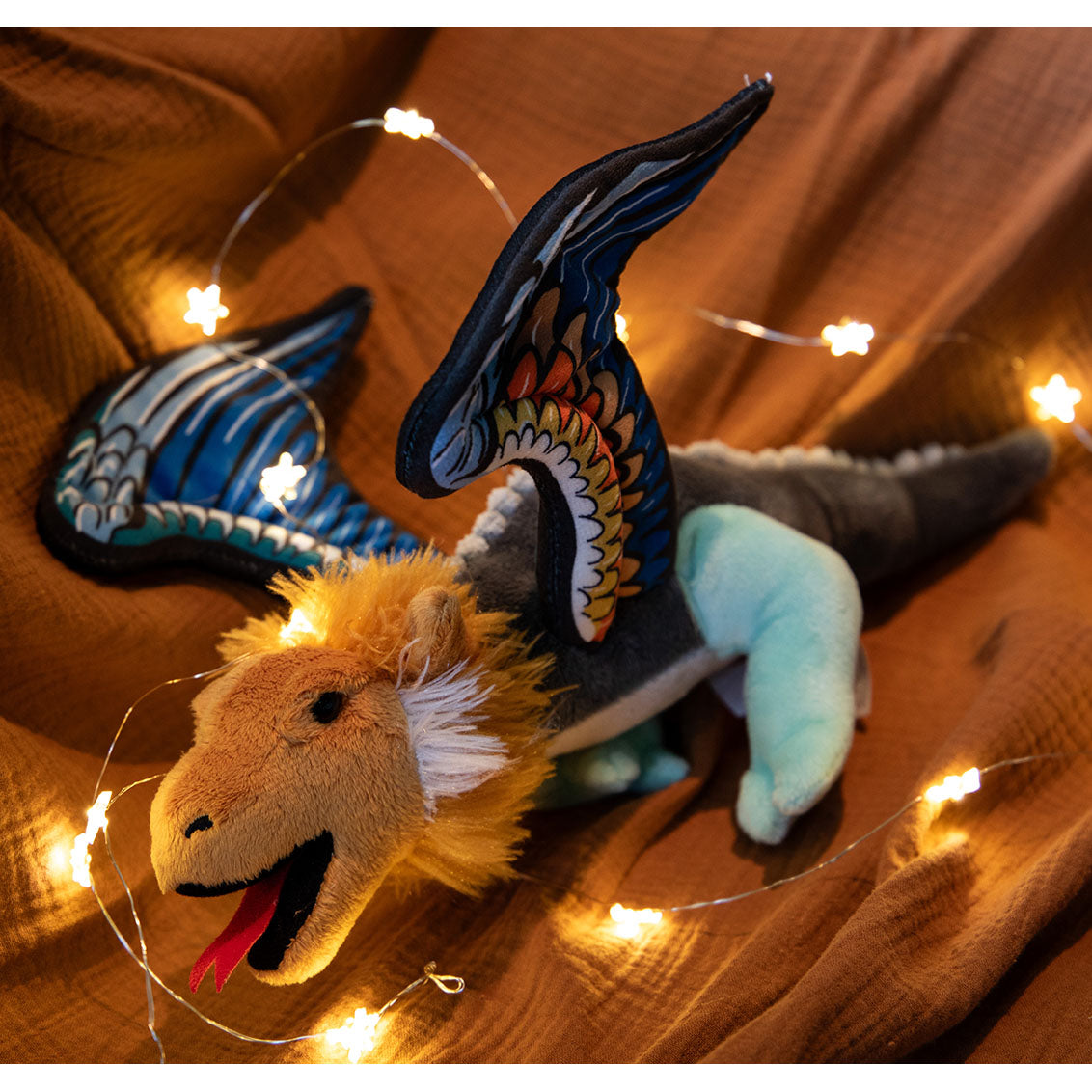 Plush Dragon Inspired by Illuminated Manuscript Bestiary