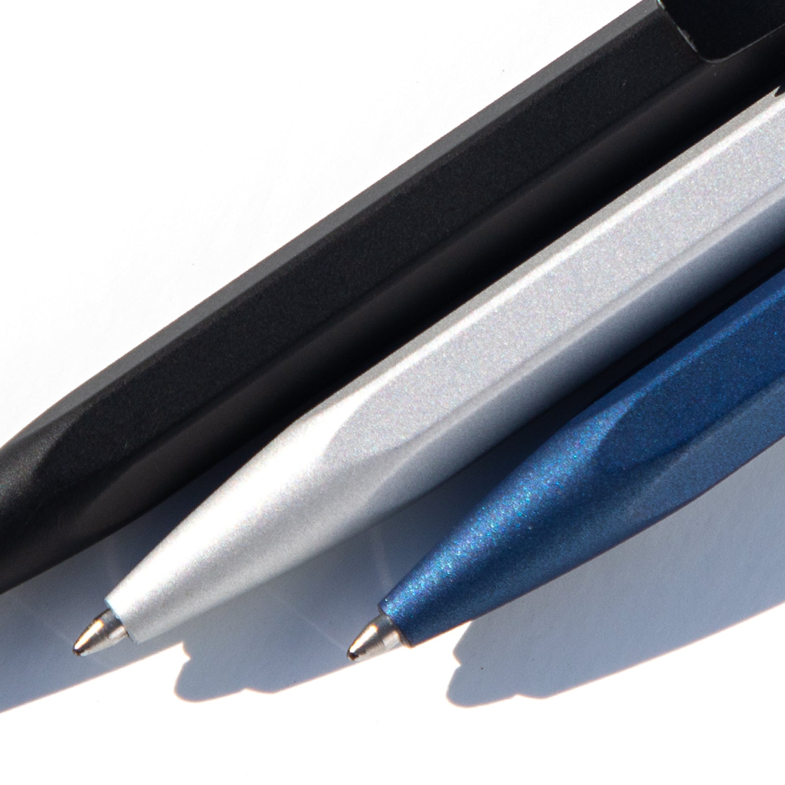 Three pens with 'Getty' branding on a white background