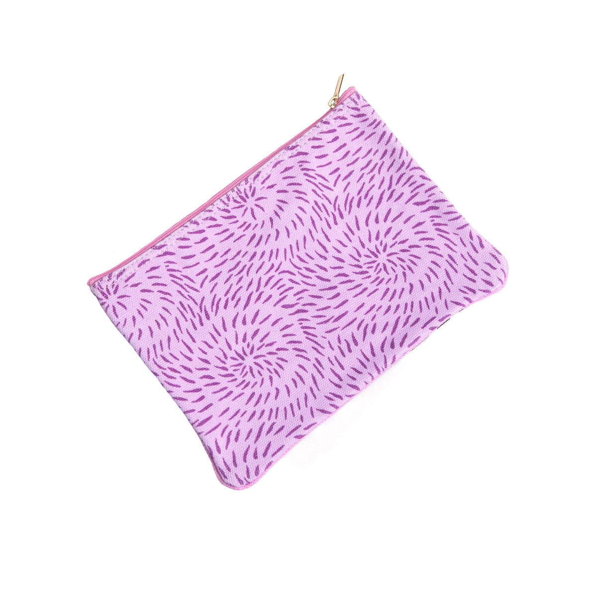 Purrquoise Cotton Zippered Pouch