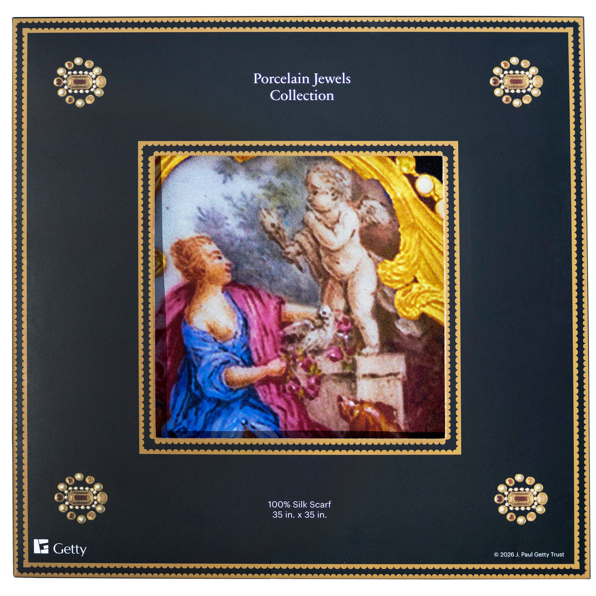 Porcelain Jewels Collection Silk Scarf
