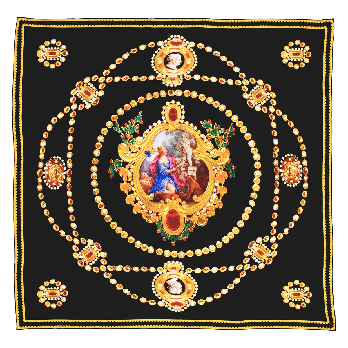 Porcelain Jewels Collection Silk Scarf