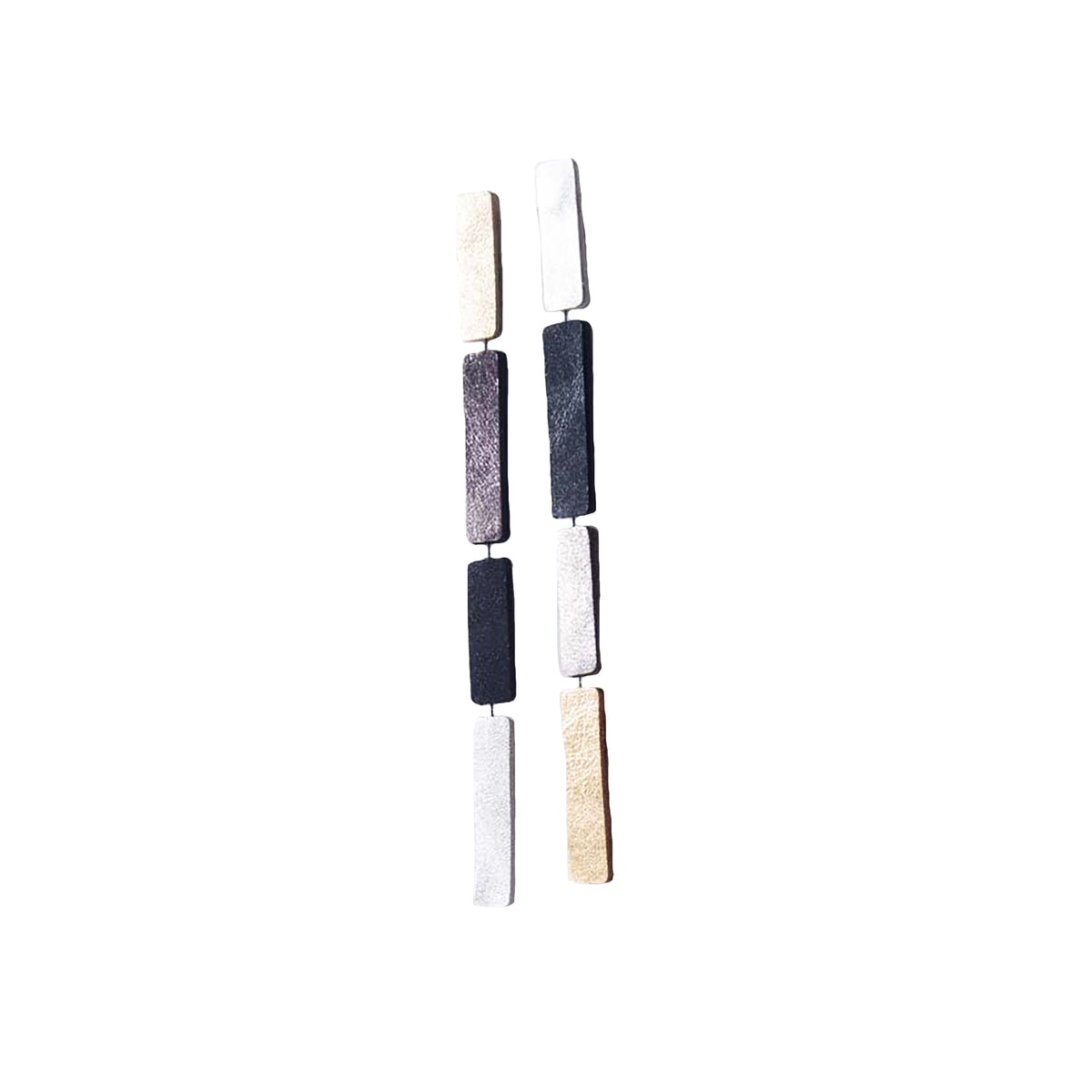 Long Rectangle Metallic Earrings