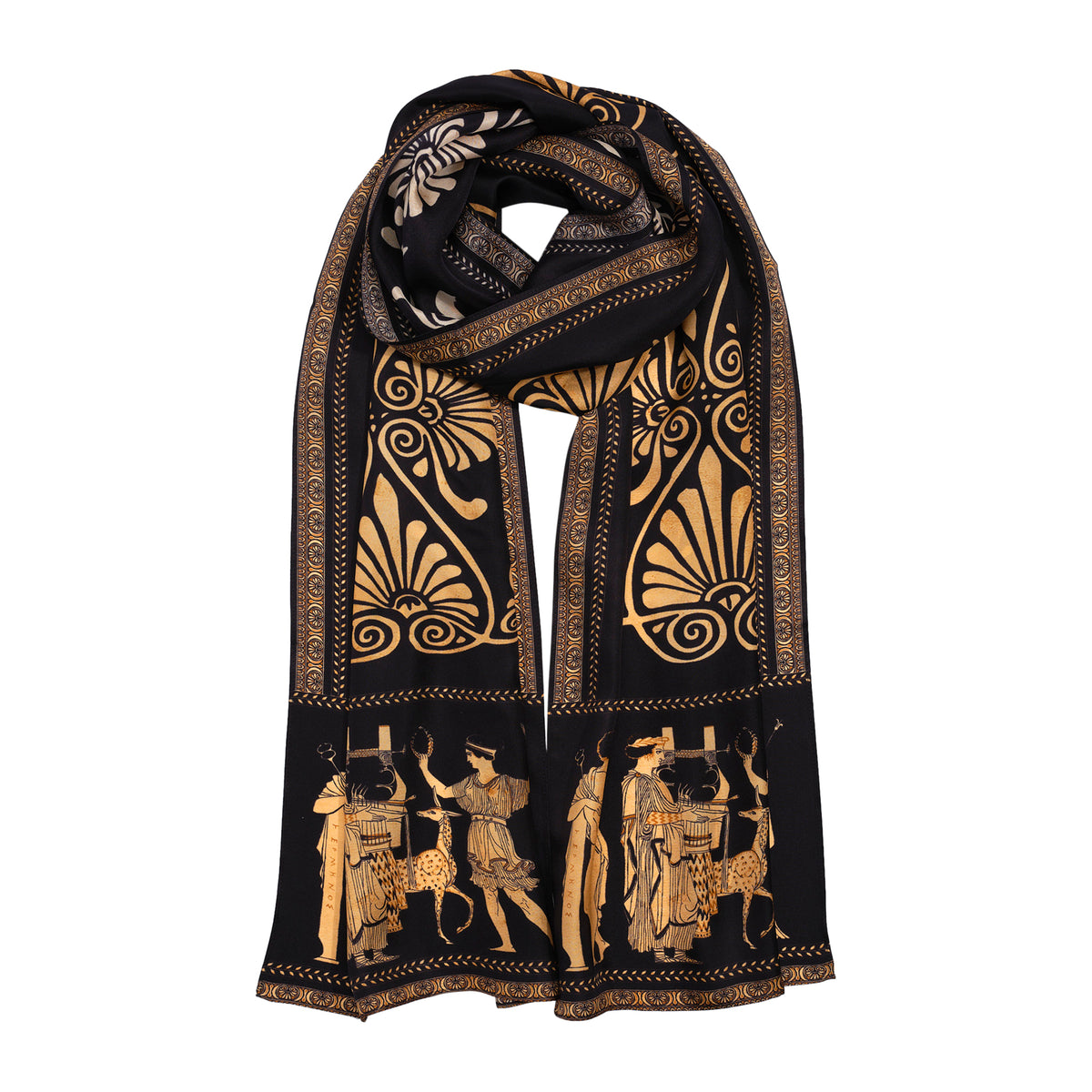 Red-Figure Scene Silk Scarf