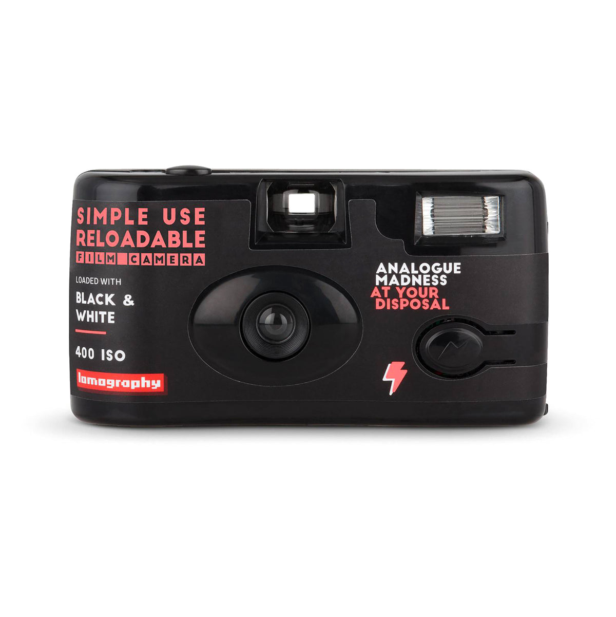 Simple Use Reloadable Film Camera - Loaded w/ Black & White Film