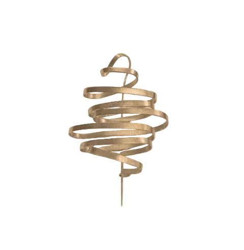 Wavy ribbon brooch
