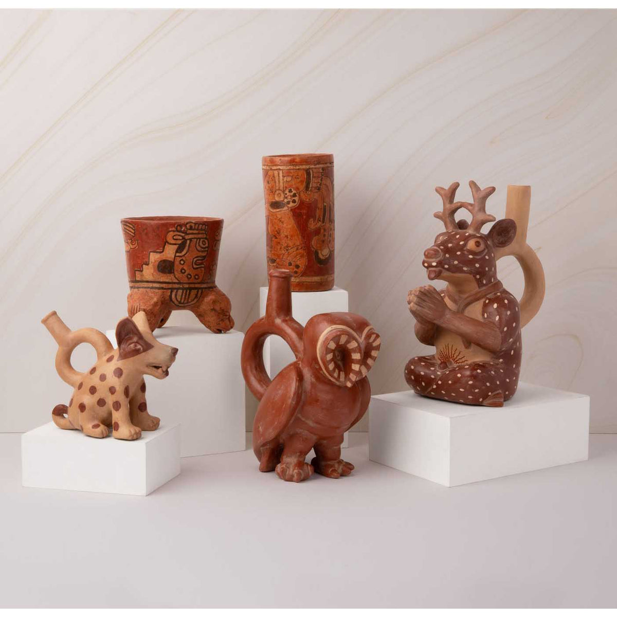 Moche Deer Replica Decorative Vessel