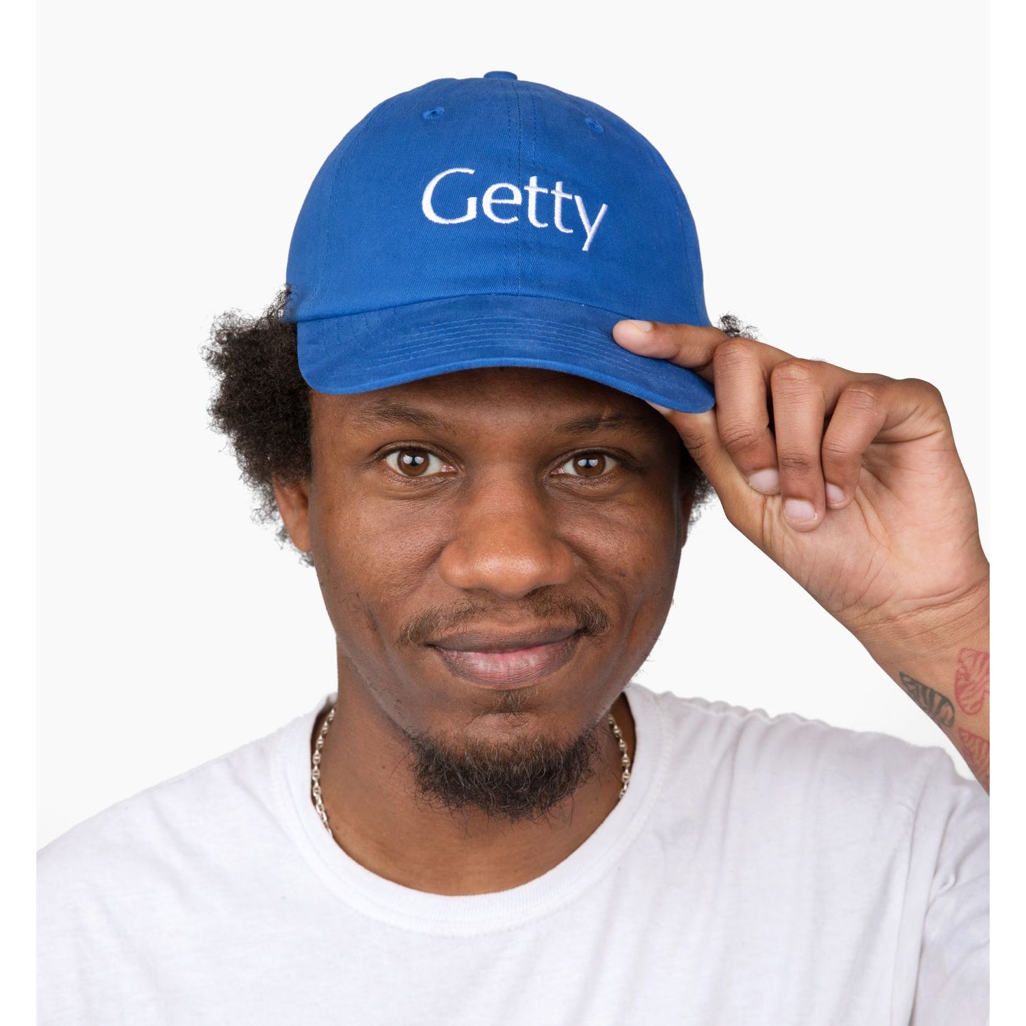 Getty Embroidered Logo Cap Blue Getty Museum Store