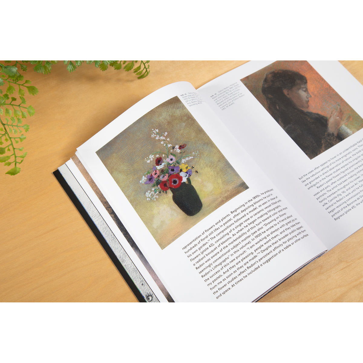 Open page of art book
