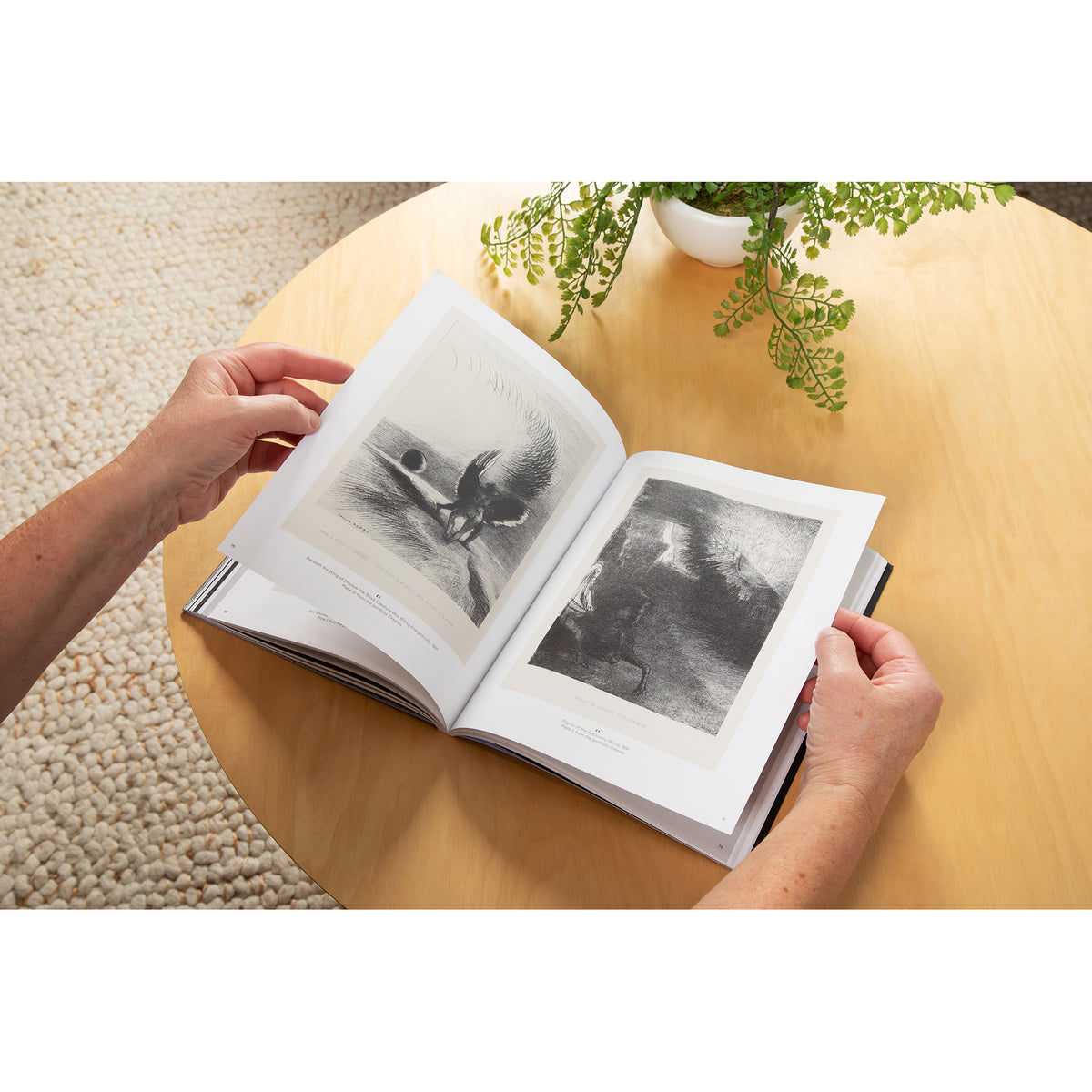 Open page of art book