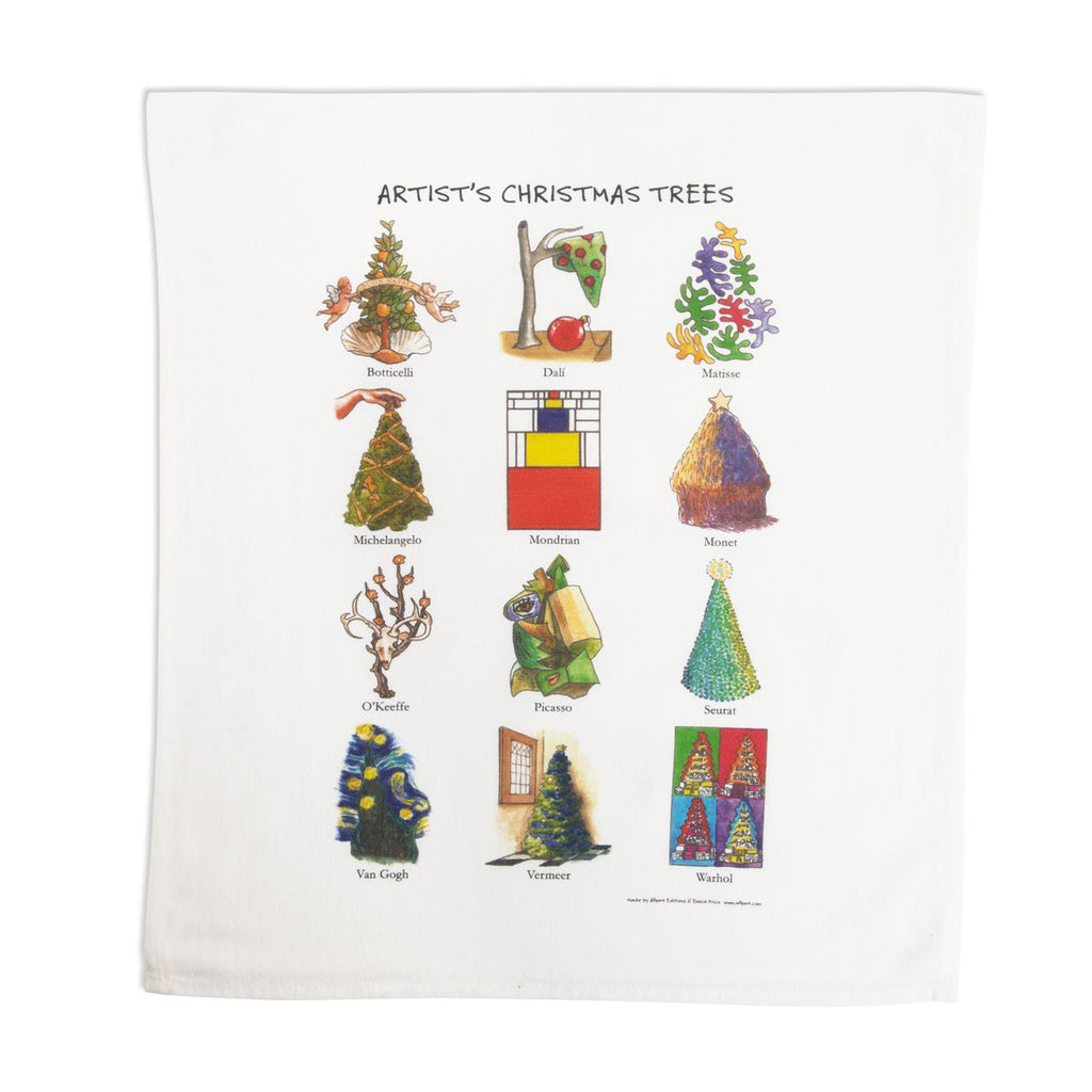 Artist's Christmas Trees Holiday Towel - Getty Museum Store