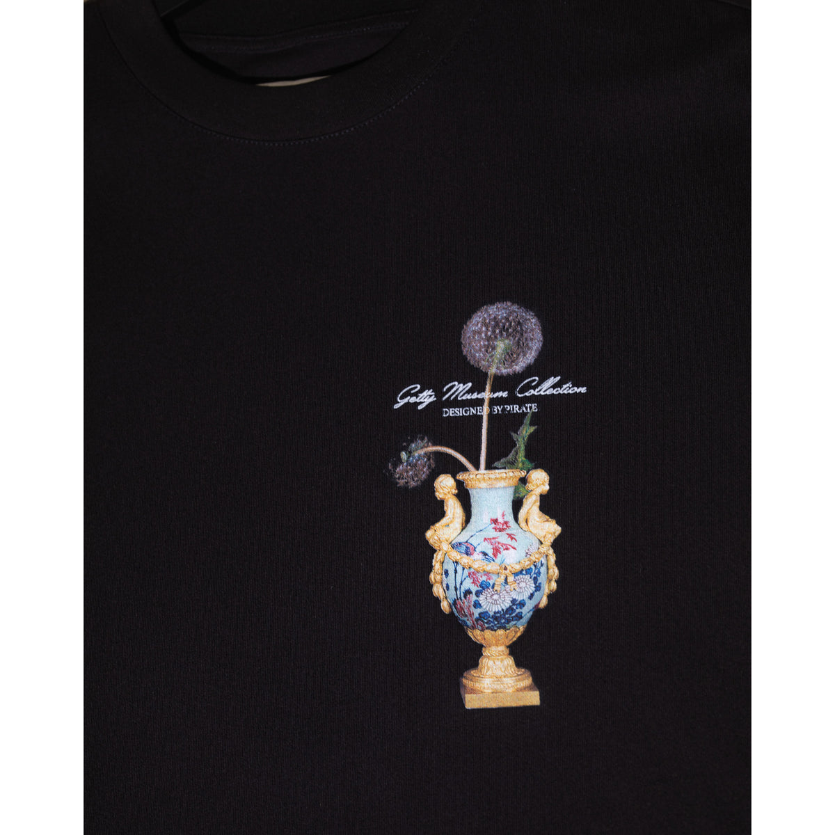 Dandelion Vase Graphic Tee - Black