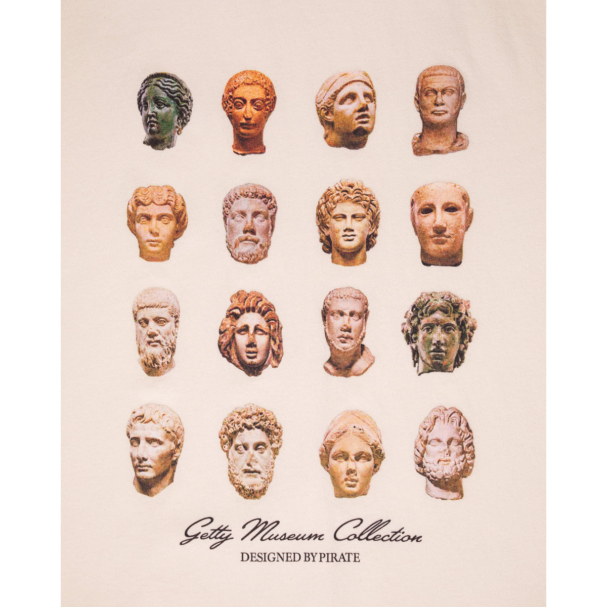 Sculpture Heads Graphic Tee - Cream