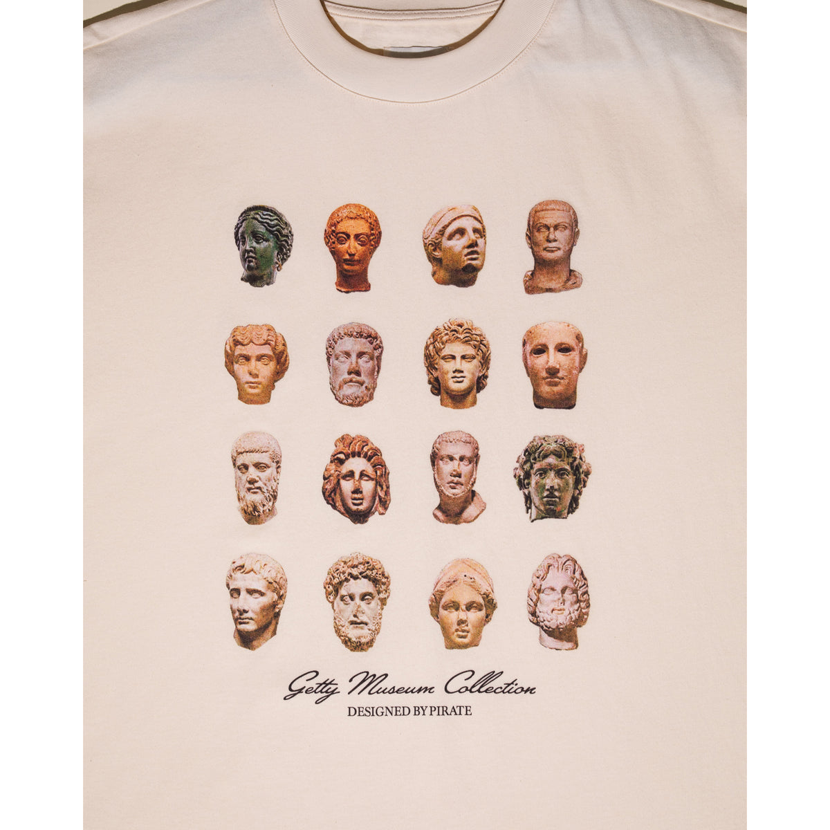 Sculpture Heads Graphic Tee - Cream