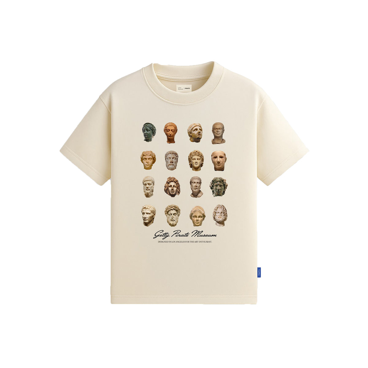 Sculpture Heads Graphic Tee - Cream