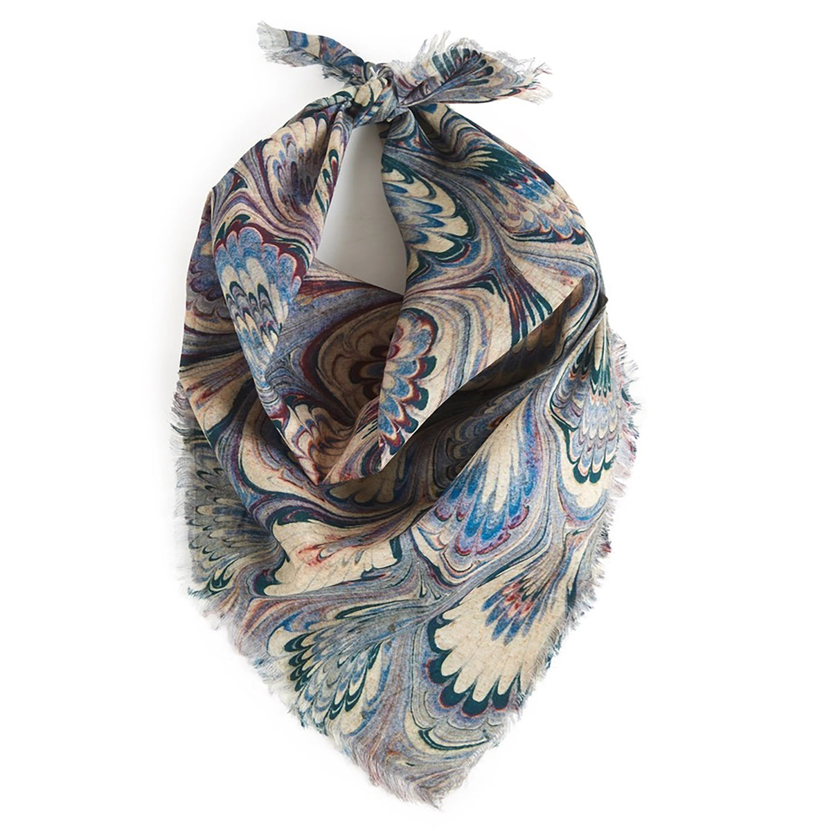 Marbled Cotton Voile Bandana