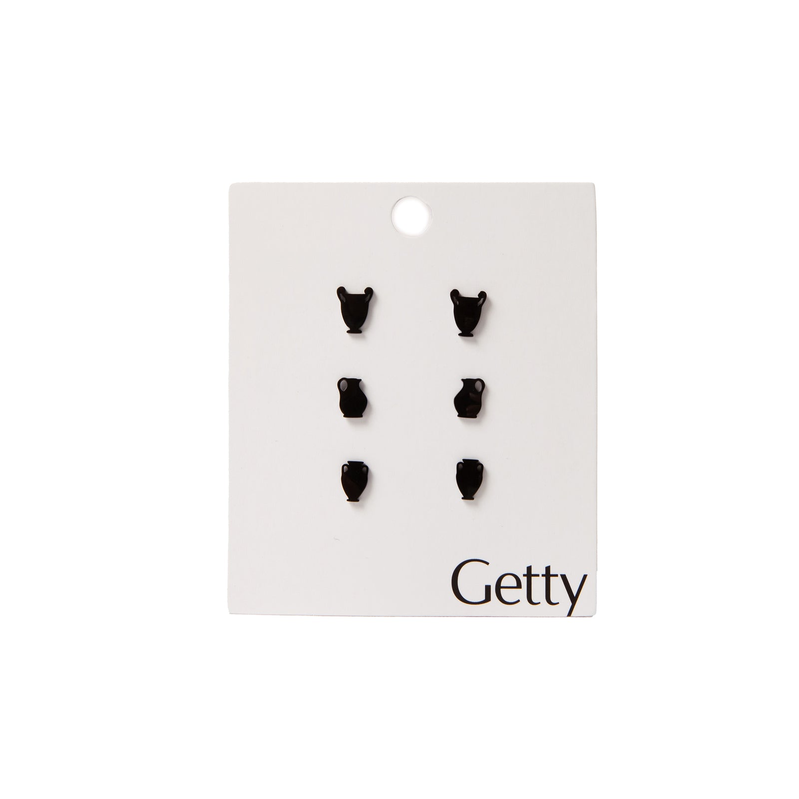 Set of black vessel earrings 