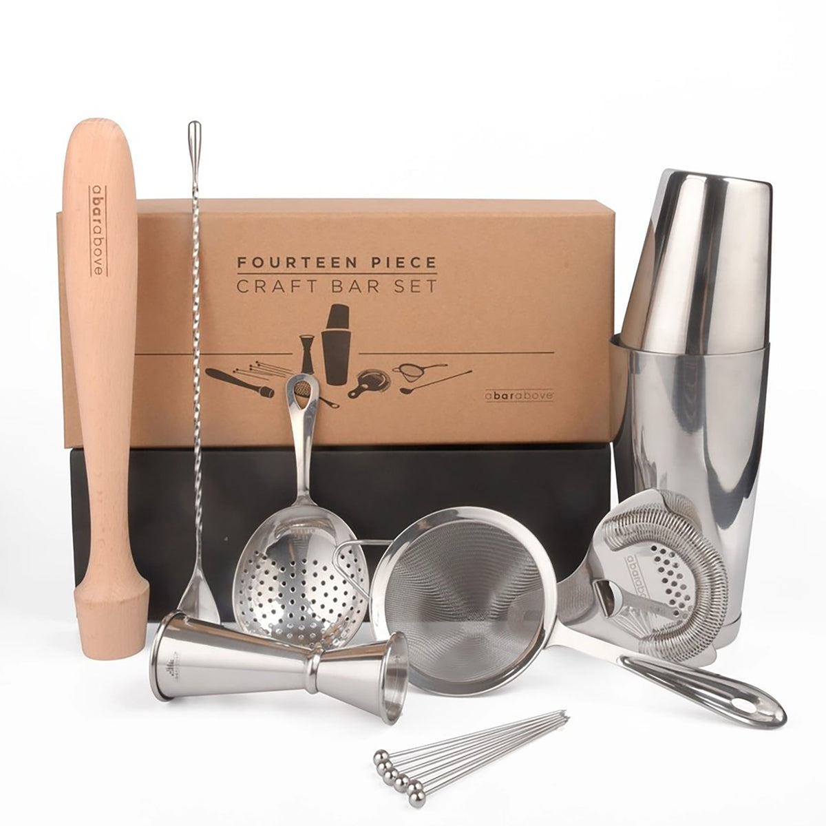 Craft Bar Set / Mixologist Cocktail Kit (14 piece)