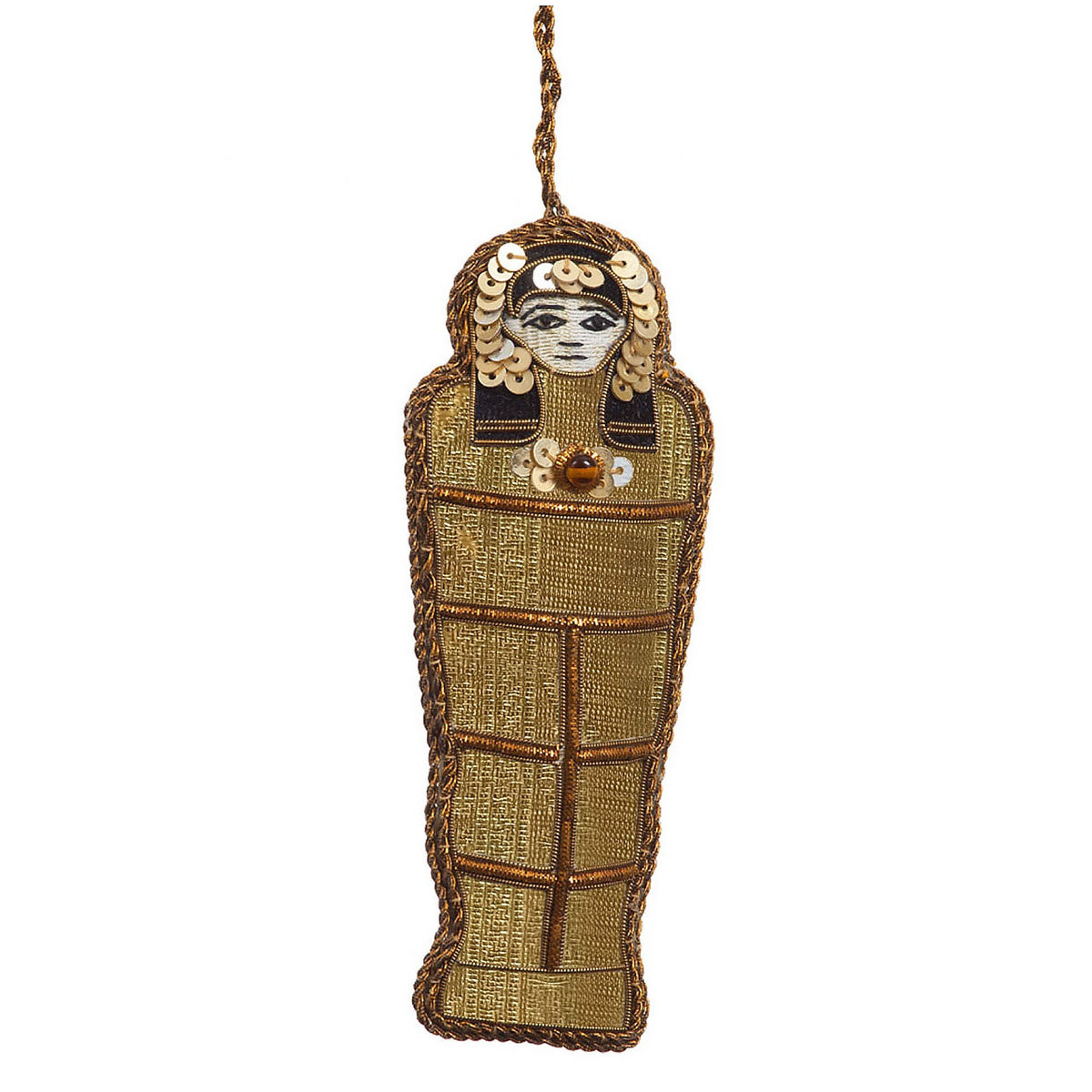 Egyptian Mummy Felt Embroidered Ornament