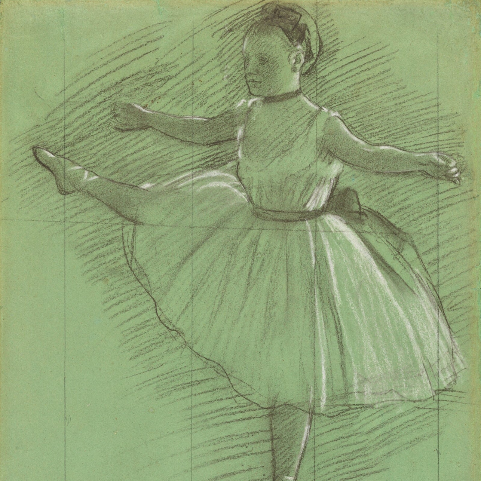 Two Studies of Dancers by Edgar Degas