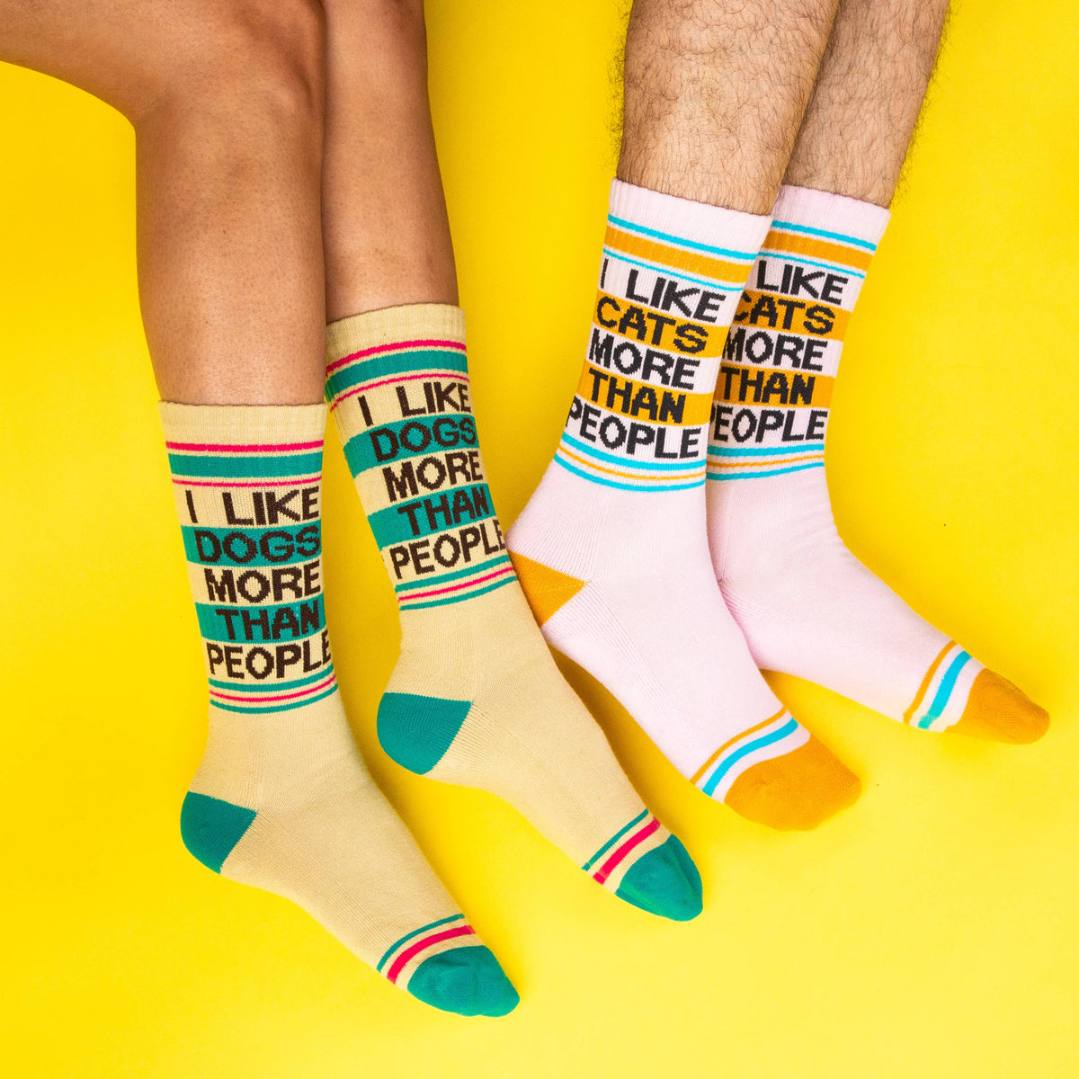'I Like Cats More Than People' Gym Crew Socks