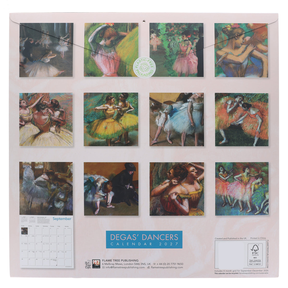 2027 Degas' Dancers Wall Calendar