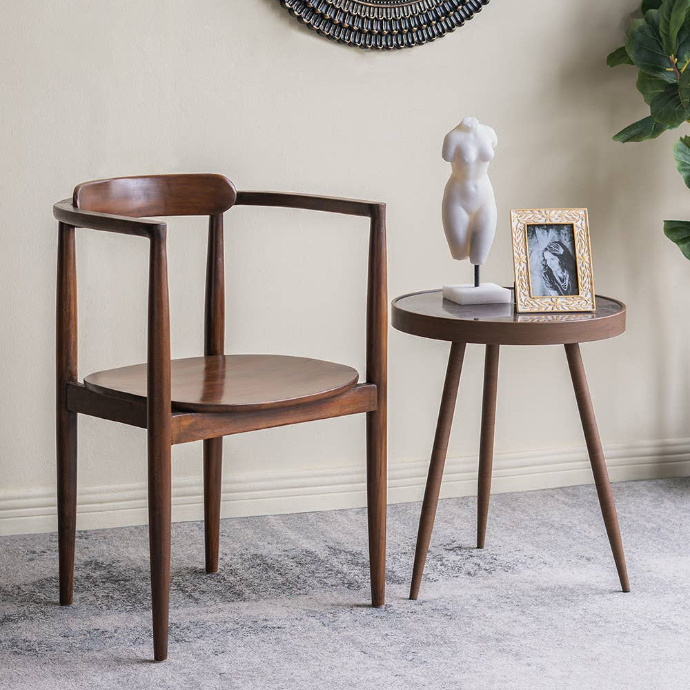 Living Room scene with a table and chair