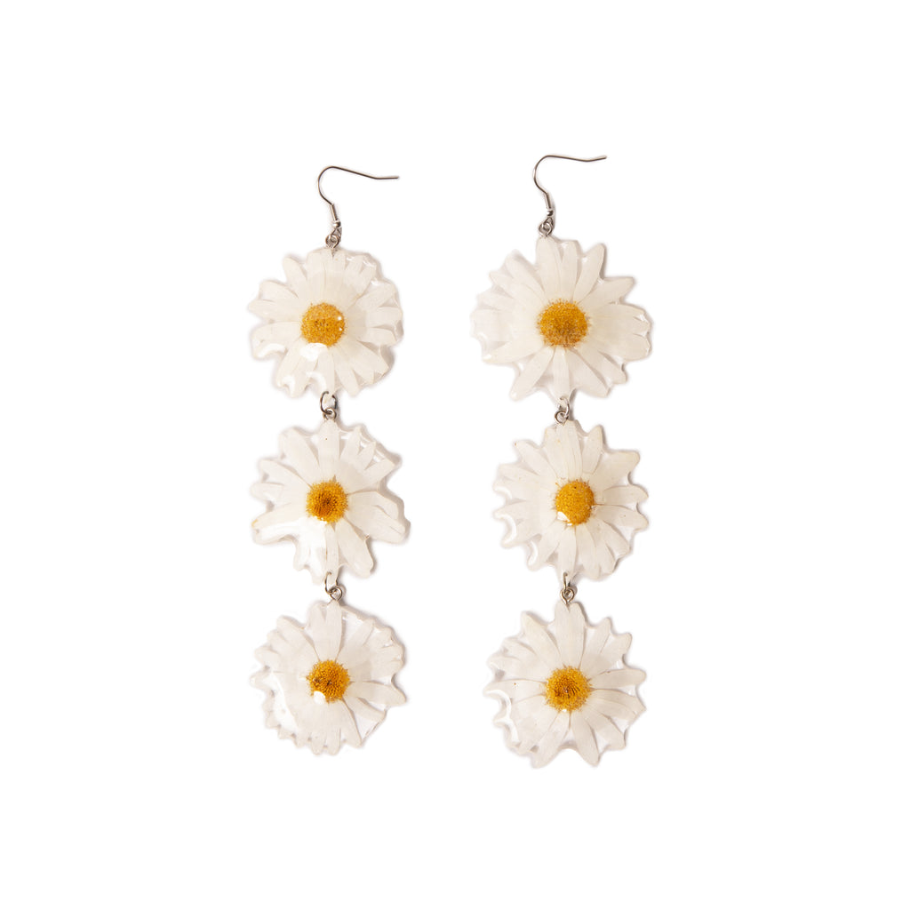Pressed Daisy Statement Earrings - Getty Museum Store