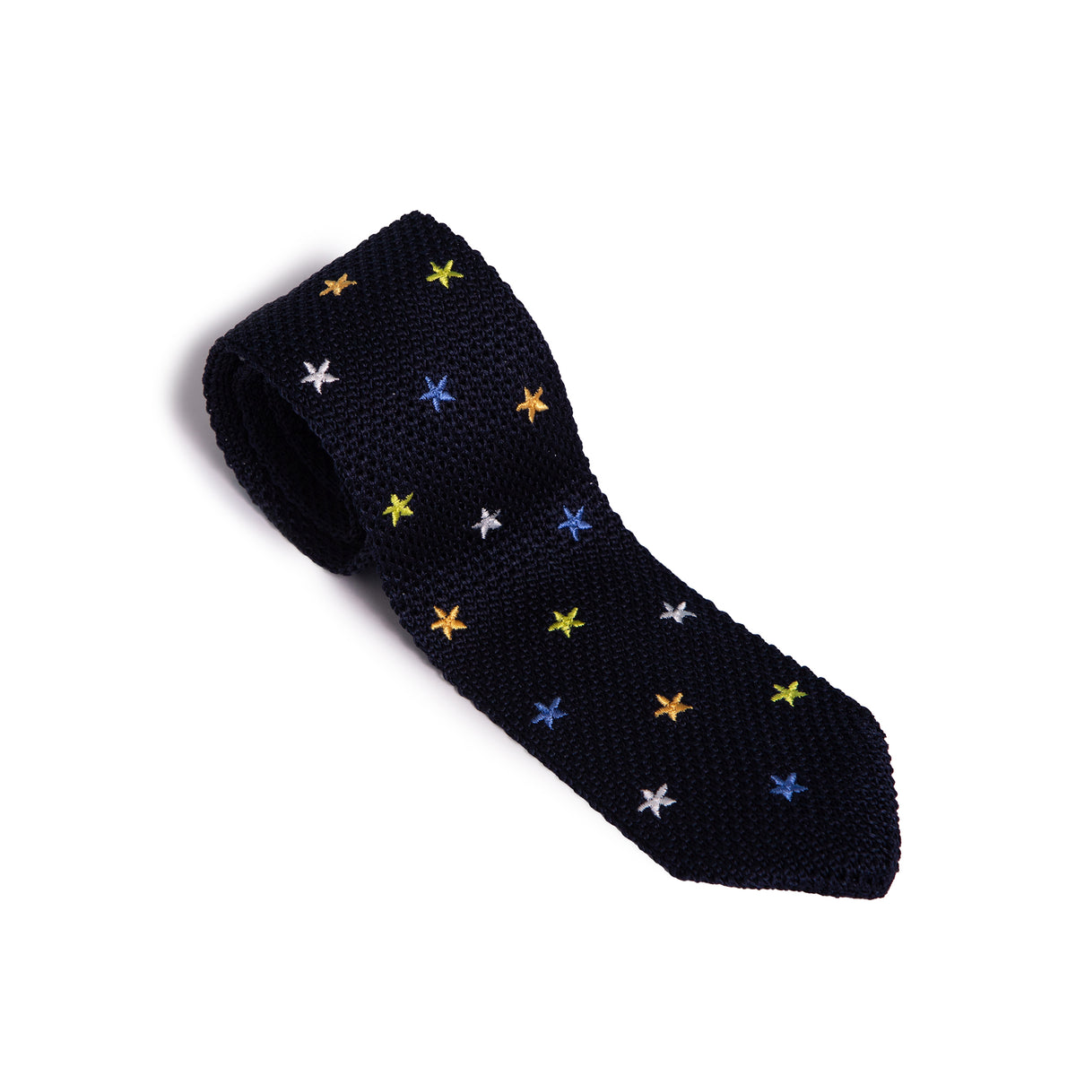 Navy tie with stars
