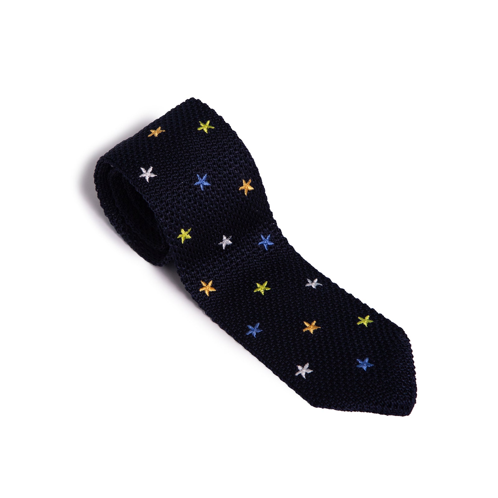 Navy tie with stars