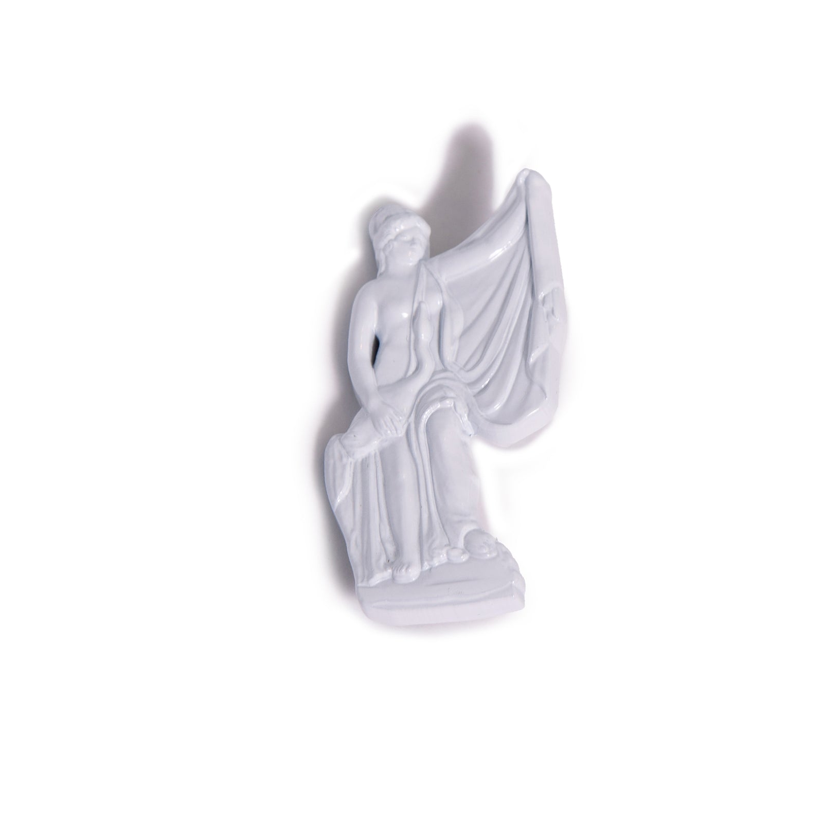 White statue figurine pin