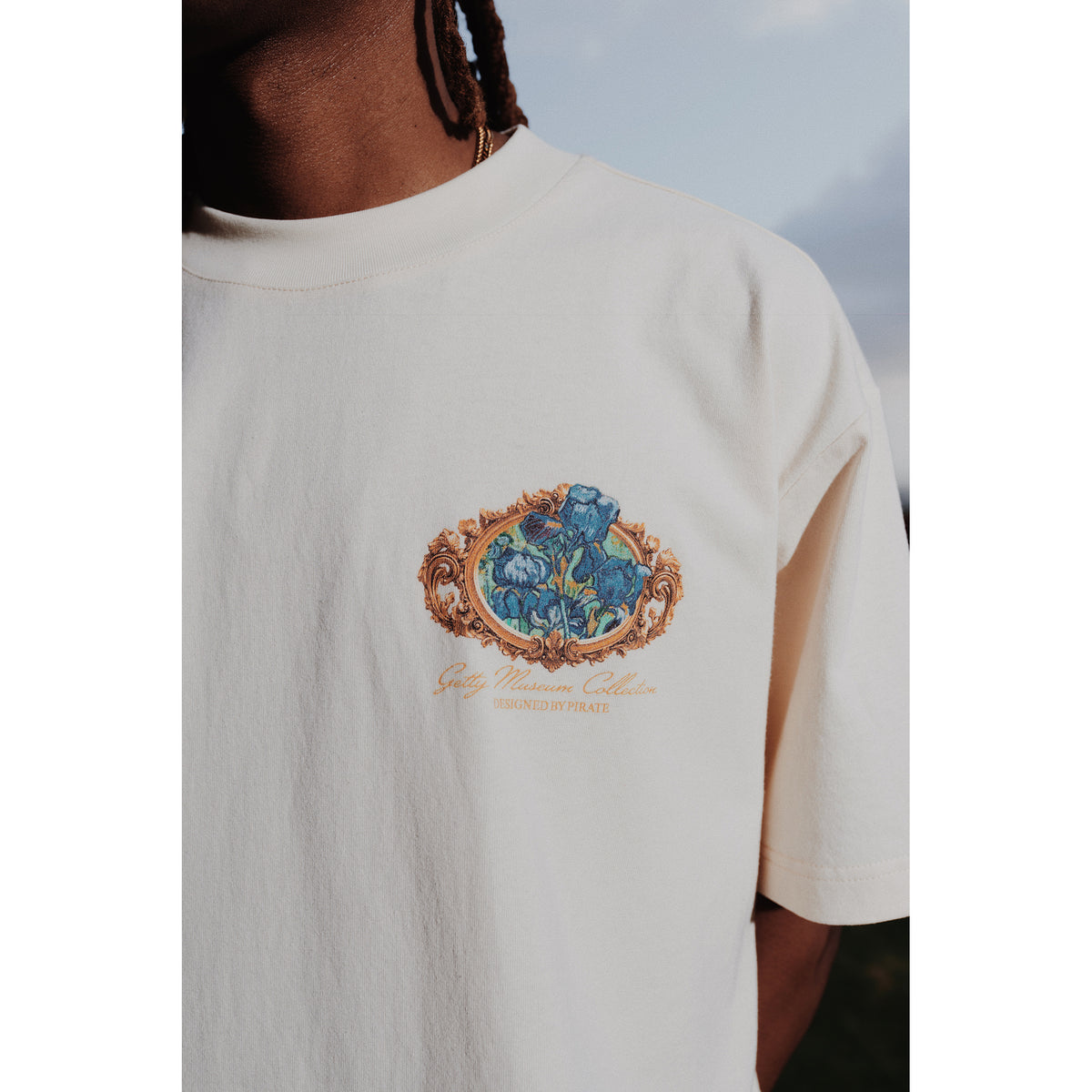 Van Gogh Irises Graphic Tee - Cream