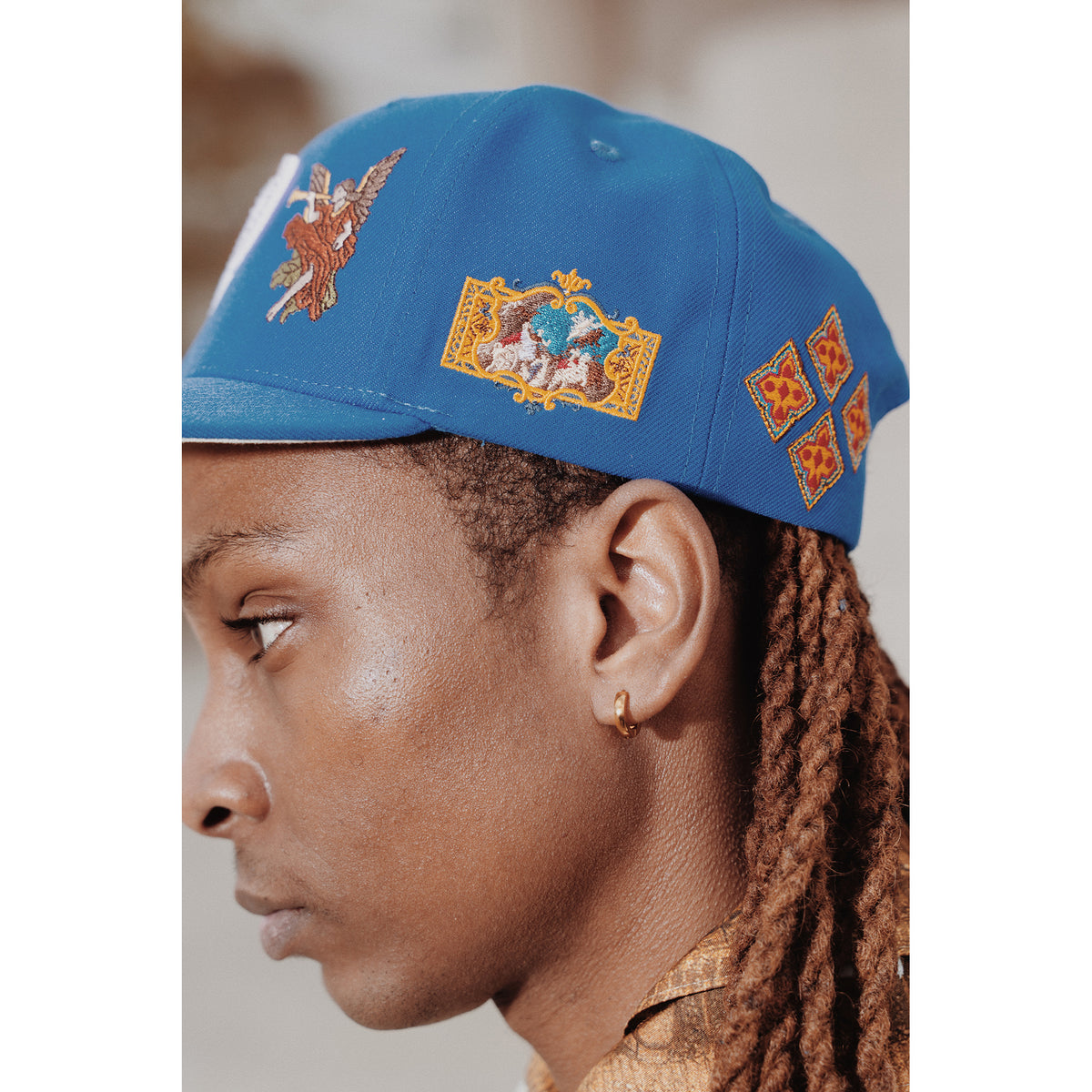 All Over Embroidery Snapback - Royal