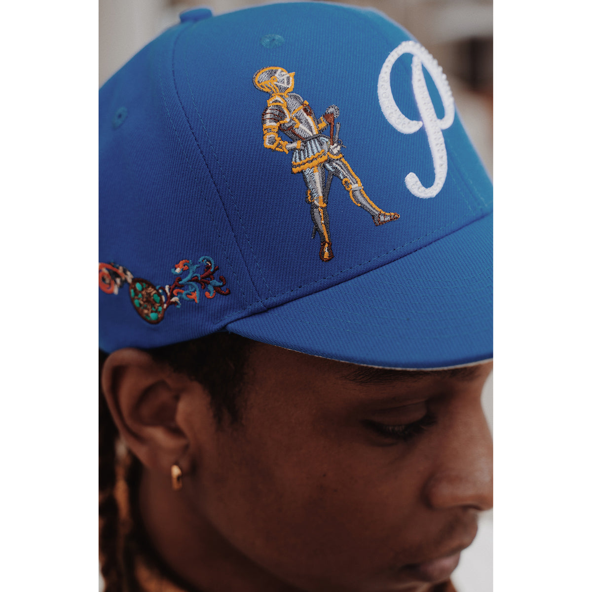 All Over Embroidery Snapback - Royal