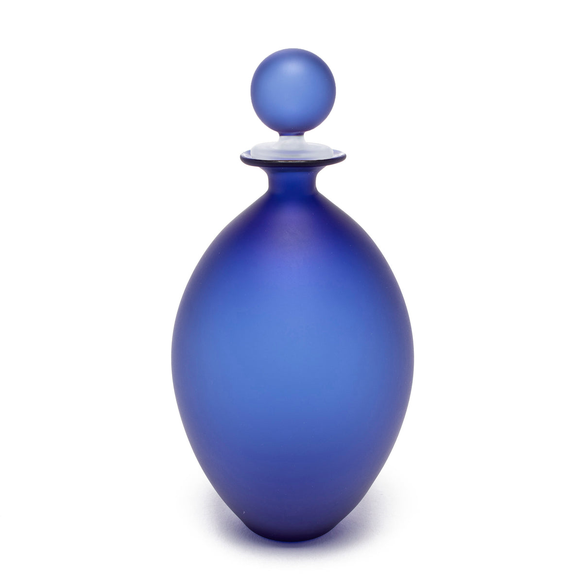 Murano Glass Perfume Bottle Medium Tall Style in Blue