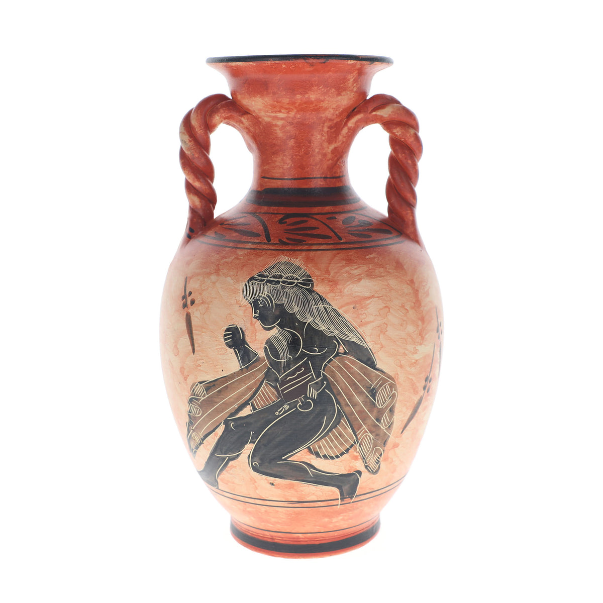 Hand-Painted Poseidon Greek Vase