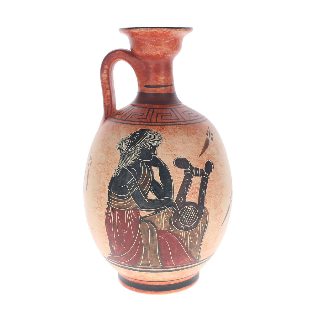 Hand-Painted Poseidon Greek Vase