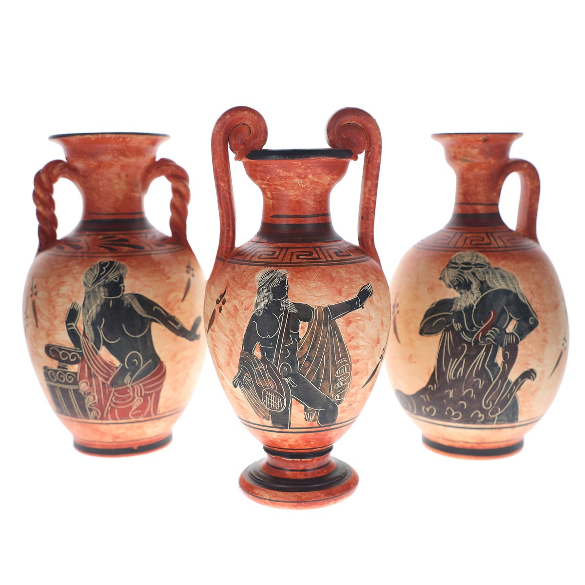 Hand-Painted Poseidon Greek Vase