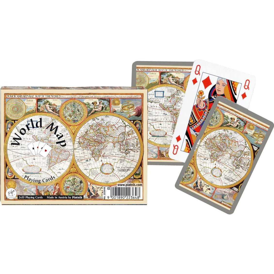 World Map Playing Cards
