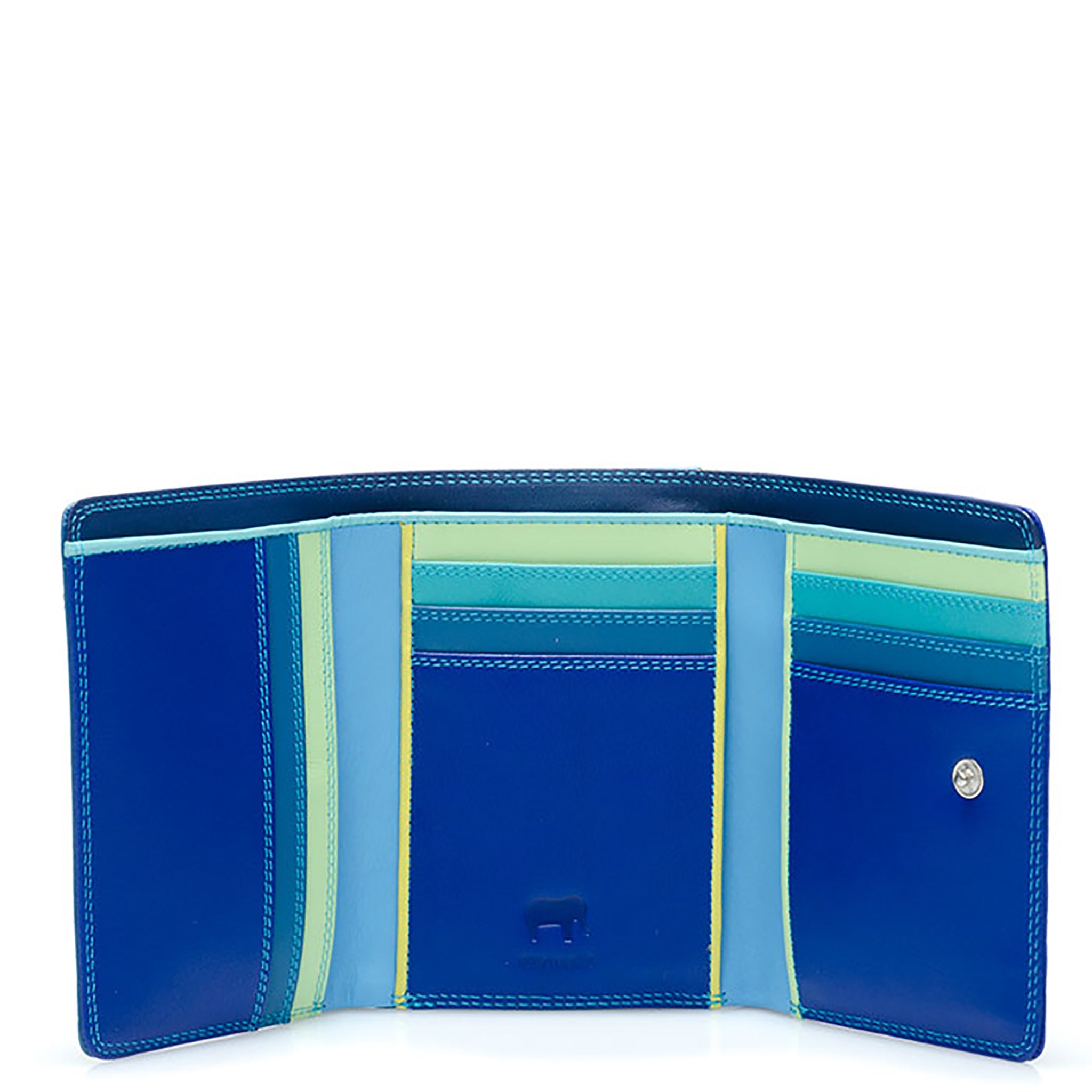 Colorful Leather Tri-Fold Wallet - Seascape - Getty Museum Store