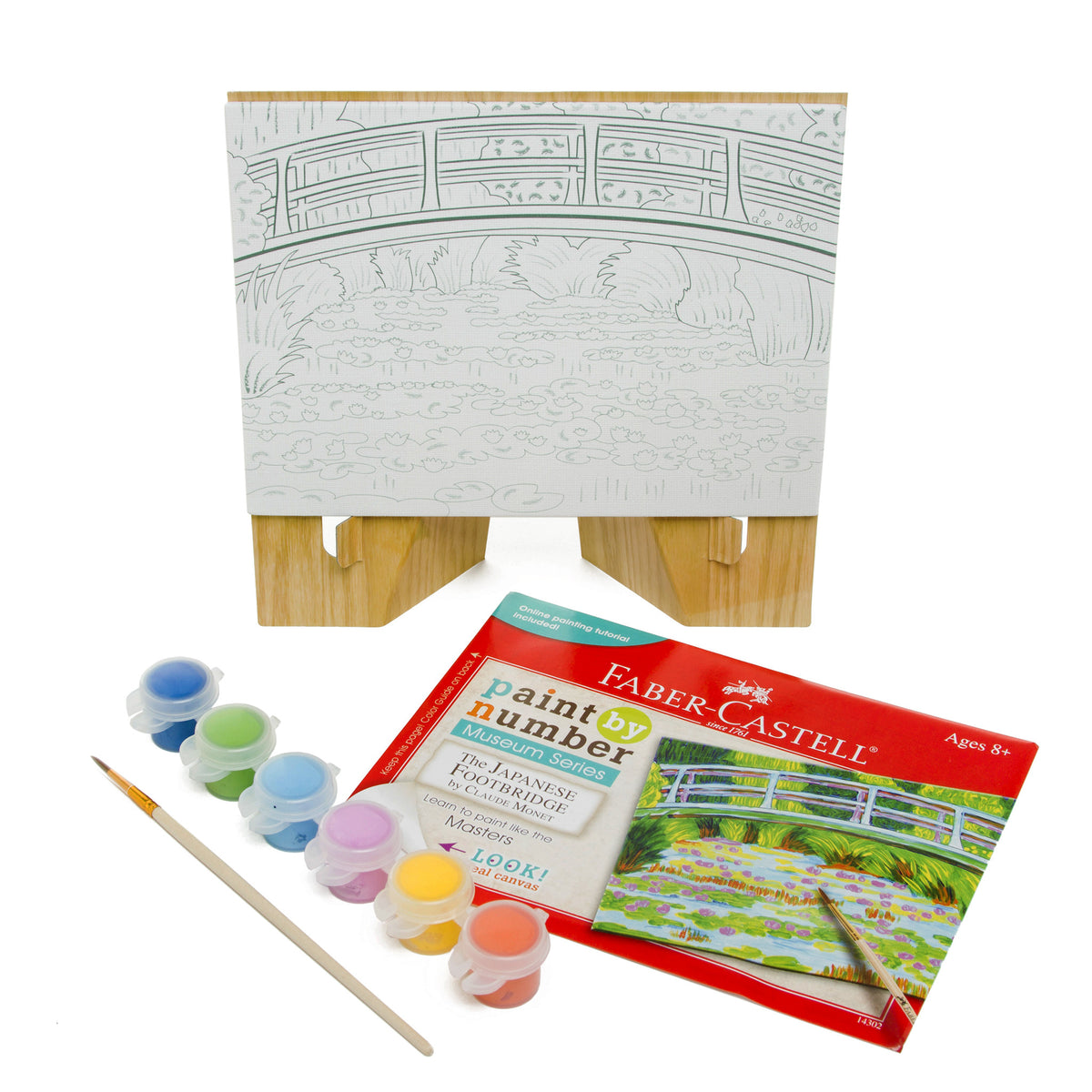 Paint by Number Guided Art Set- Japanese Footbridge by Claude Monet | Getty Store